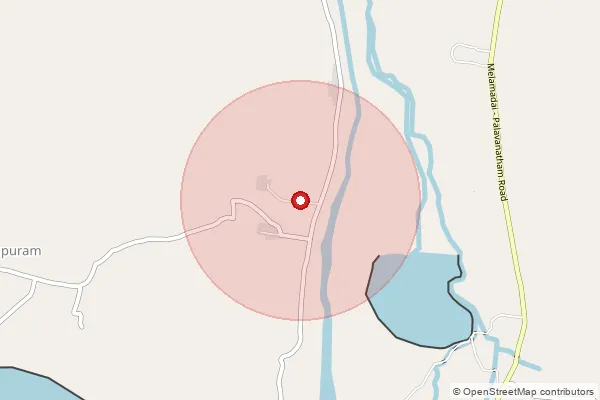 Map showing approximate area covered by Pincode 626203 — Mettamalai Bo, Virudhunagar