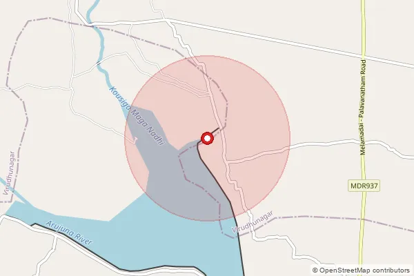 Map showing approximate area covered by Pincode 626204 — Appayanaickenpatti Bo, Virudhunagar