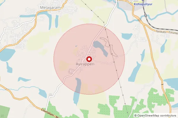 Map showing approximate area covered by Pincode 627006 — Pattapathu Bo, Tirunelveli