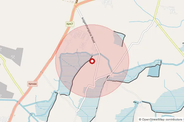 Map showing approximate area covered by Pincode 627007 — Perumalpuram So, Tirunelveli