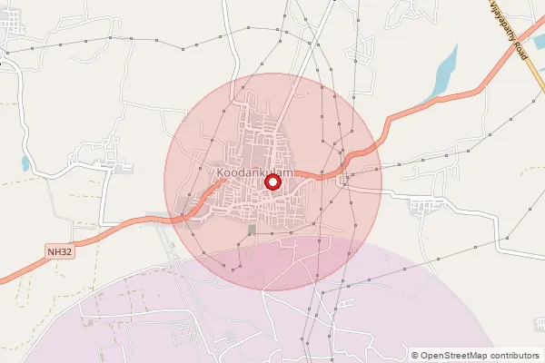 Map showing approximate area covered by Pincode 627106 — Perumanal Bo, Tirunelveli