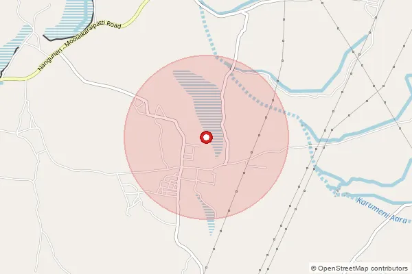 Map showing approximate area covered by Pincode 627108 — Battarpuram Bo, Tirunelveli