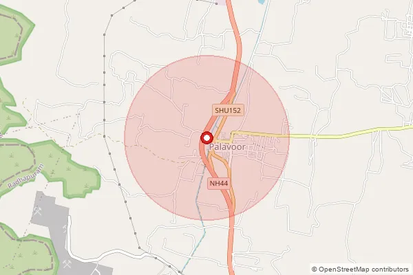 Map showing approximate area covered by Pincode 627114 — Jacobpuram Bo, Tirunelveli