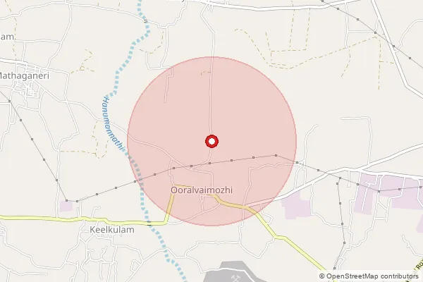 Map showing approximate area covered by Pincode 627116 — Sembikulam Bo, Tirunelveli