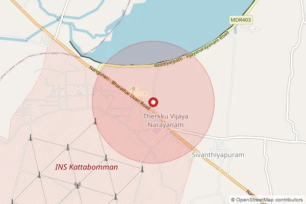 Map showing approximate area covered by Pincode 627118 — Venkatarayapuram Bo, Tirunelveli
