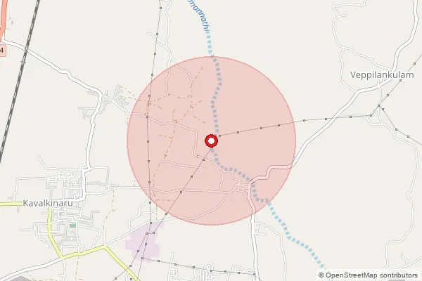 Map showing approximate area covered by Pincode 627133 — Perungudi Bo, Tirunelveli
