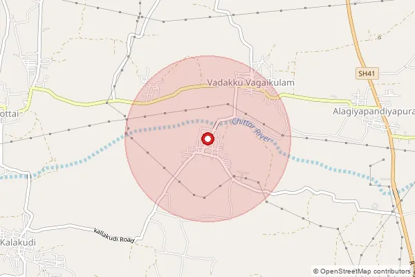 Map showing approximate area covered by Pincode 627202 — Vagaikulam Bo, Tirunelveli