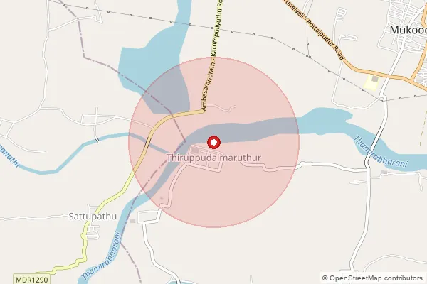 Map showing approximate area covered by Pincode 627426 — Attalanallur Bo, Tirunelveli