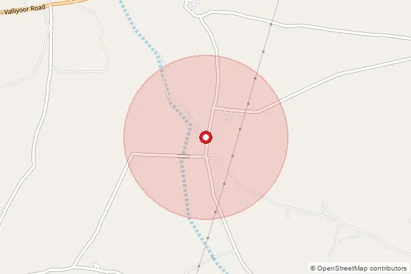 Map showing approximate area covered by Pincode 627654 — Pettaikulam So, Tirunelveli