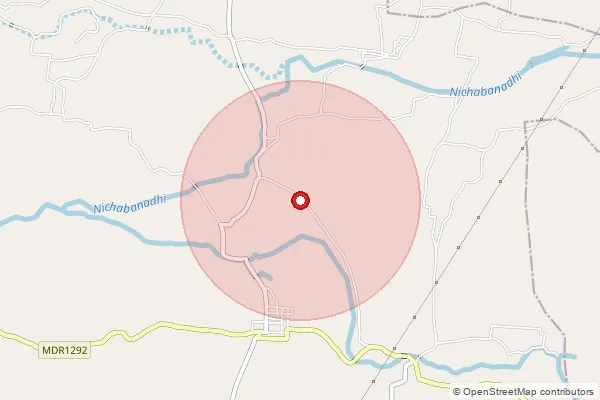 Map showing approximate area covered by Pincode 627761 — Periyur B.O, Tenkasi
