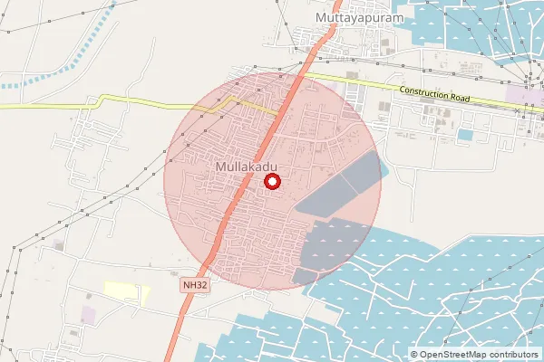 Map showing approximate area covered by Pincode 628007 — Heavy Water Project Colony S.O, Tuticorin