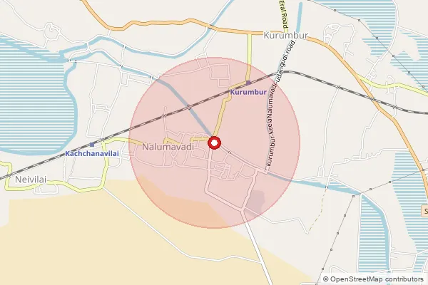 Map showing approximate area covered by Pincode 628212 — Panickanadarkudiyiruppu S.O, Tuticorin