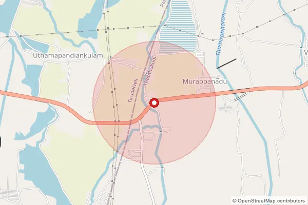 Map showing approximate area covered by Pincode 628252 — Vasavappapuram B.O, Tuticorin
