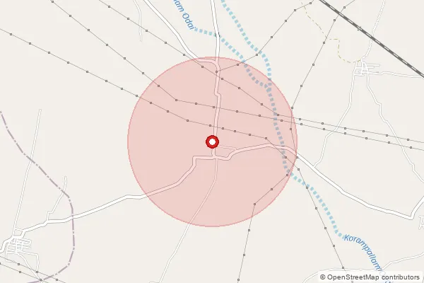 Map showing approximate area covered by Pincode 628301 — Dalavaipuram B.O, Tuticorin