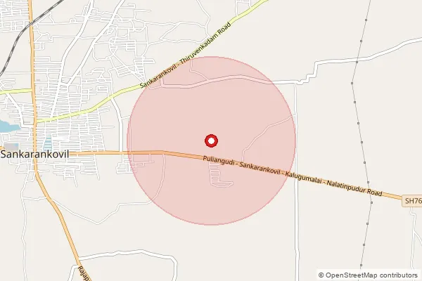 Map showing approximate area covered by Pincode 628501 — Kovilpatti H.O, Tuticorin