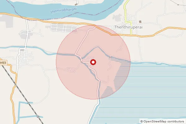 Map showing approximate area covered by Pincode 628614 — Campbellabad S.O, Tuticorin