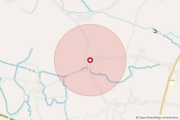 Map showing approximate area covered by Pincode 628701 — Palankulam B.O, Tuticorin
