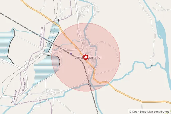 Map showing approximate area covered by Pincode 628809 — Vittilapuram B.O, Tuticorin