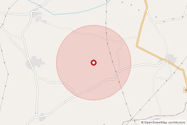 Map showing approximate area covered by Pincode 628907 — Vadamalaisamudram B.O, Tuticorin