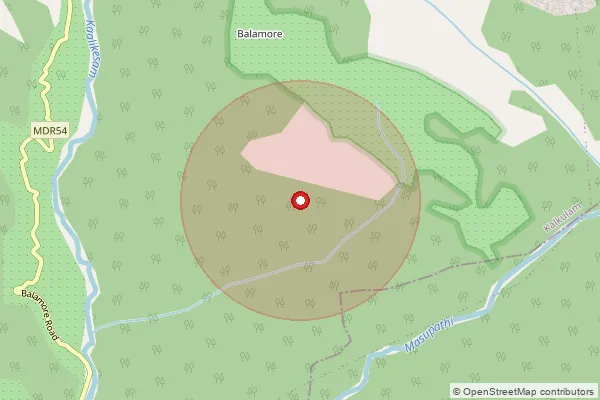 Map showing approximate area covered by Pincode 629161 — Ponmanai B.O, Kanniyakumari