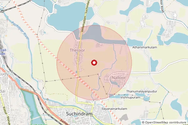 Map showing approximate area covered by Pincode 629704 — Devakulam B.O, Kanniyakumari
