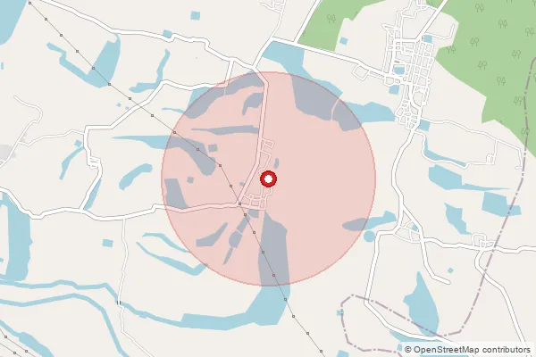 Map showing approximate area covered by Pincode 630306 — Visalayankottai B.O, Sivaganga