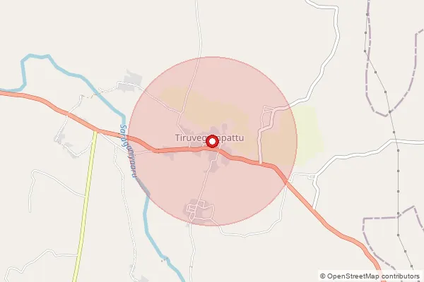 Map showing approximate area covered by Pincode 630408 — Sekkakudi Bo, Sivaganga