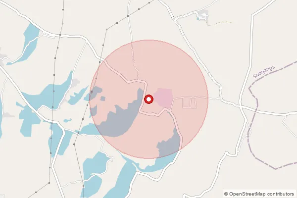 Map showing approximate area covered by Pincode 630551 — Ksukkanurani Bo, Sivaganga