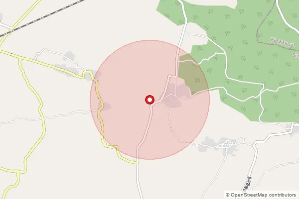 Map showing approximate area covered by Pincode 630556 — Alagapuri Bo, Sivaganga