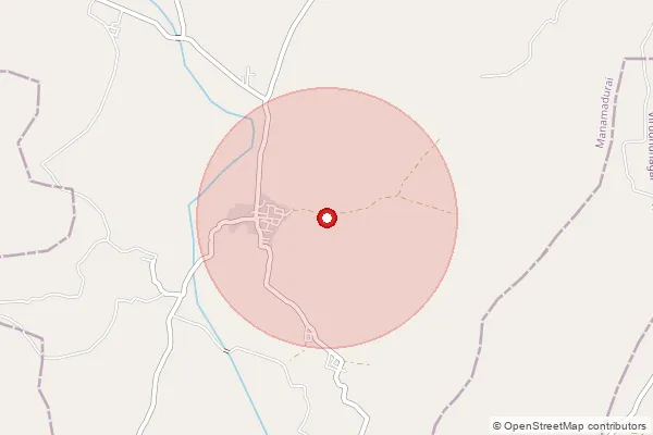 Map showing approximate area covered by Pincode 630610 — Kattanur Bo, Virudhunagar