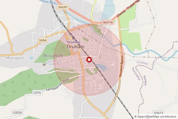 Map showing approximate area covered by Pincode 631211 — Karthikeyapuram B.O, Thiruvallur