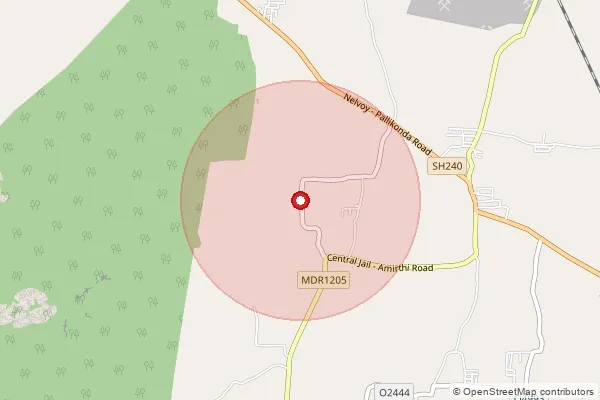 Map showing approximate area covered by Pincode 632058 — Kattuputhur B.O, Vellore