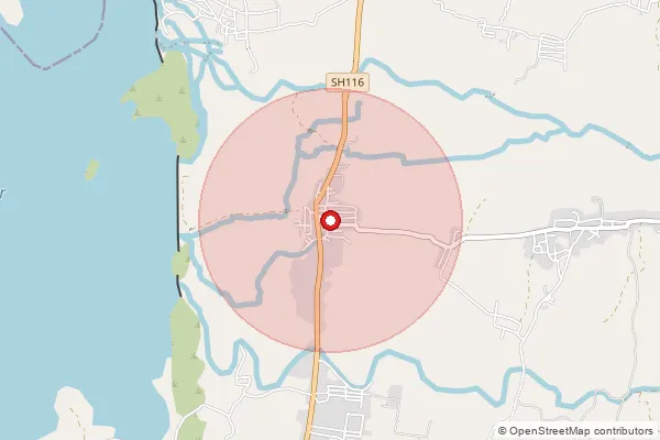 Map showing approximate area covered by Pincode 632317 — Paiyur Bo, Tiruvannamalai