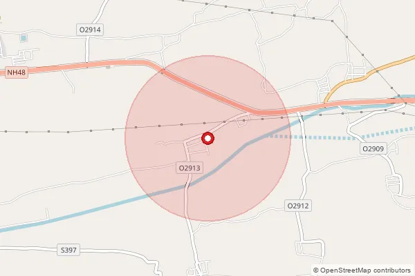 Map showing approximate area covered by Pincode 632531 — Ayarpadi Bo, Ranipet