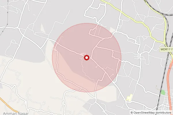 Map showing approximate area covered by Pincode 635651 — Parandapalli B.O, Tirupathur