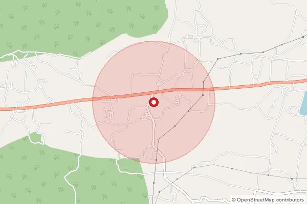 Map showing approximate area covered by Pincode 635810 — Aravatla B.O, Vellore