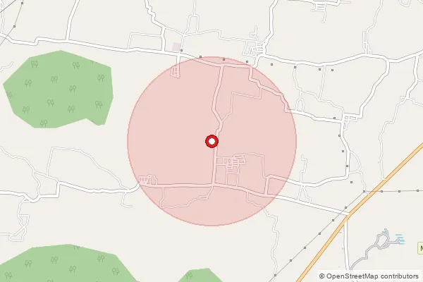 Map showing approximate area covered by Pincode 635813 — Ulli B.O, Vellore