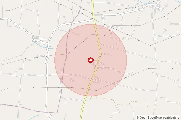 Map showing approximate area covered by Pincode 636116 — Navalur B.O, Salem