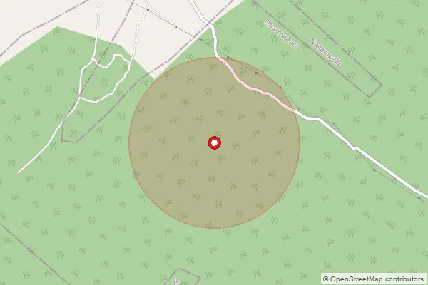 Map showing approximate area covered by Pincode 636804 — Boodanahalli B.O, Dharmapuri