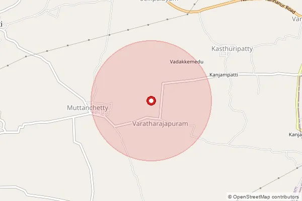 Map showing approximate area covered by Pincode 637013 — Konangipatti B.O, Namakkal