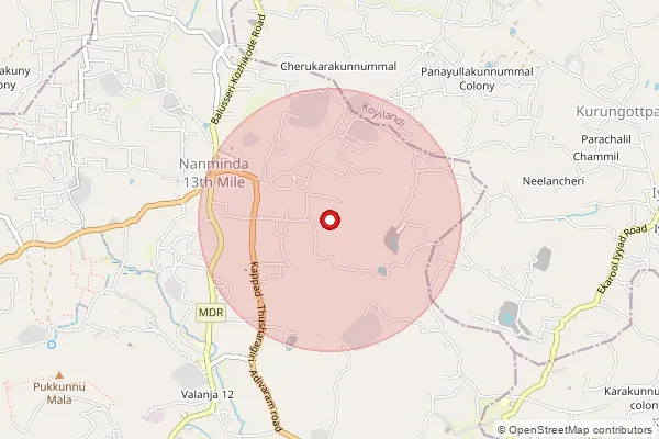 Map showing approximate area covered by Pincode 637304 — Karuveppampatti B.O, Namakkal