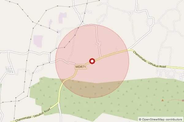 Map showing approximate area covered by Pincode 638060 — Thoppupalayam So, Erode