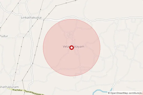 Map showing approximate area covered by Pincode 638103 — Kavuthampalayam Bo, Tiruppur