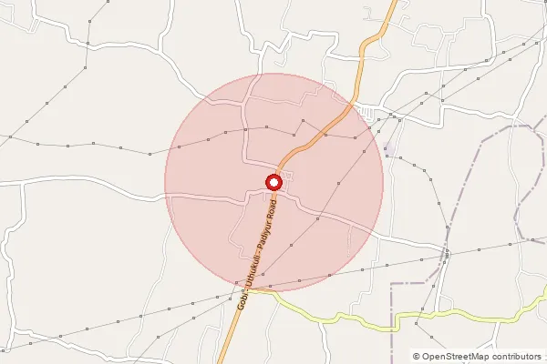 Map showing approximate area covered by Pincode 638110 — Sokkumaripalayam Bo, Erode