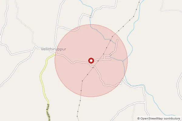 Map showing approximate area covered by Pincode 638314 — Kannadipalayam Bo, Erode