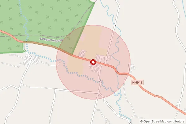 Map showing approximate area covered by Pincode 638401 — Chikkarasampalayam Bo, Erode