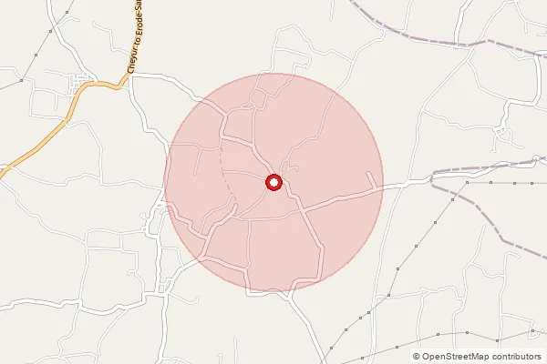 Map showing approximate area covered by Pincode 638460 — Pulipar Bo, Tiruppur