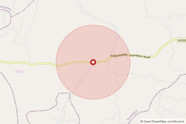 Map showing approximate area covered by Pincode 638462 — Anjanurvemandampalayam Bo, Erode