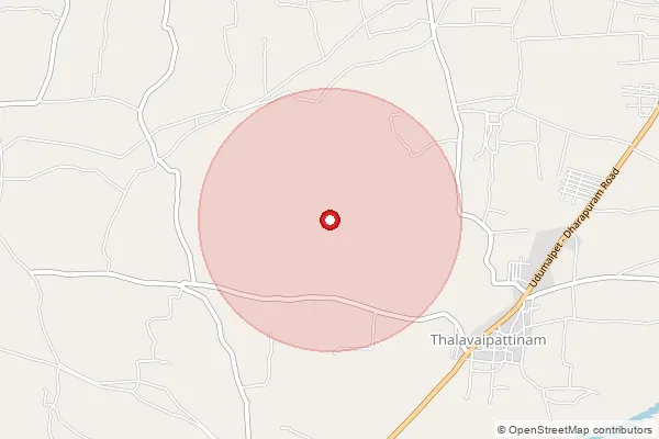Map showing approximate area covered by Pincode 638672 — Dalavoipatnam So, Tiruppur