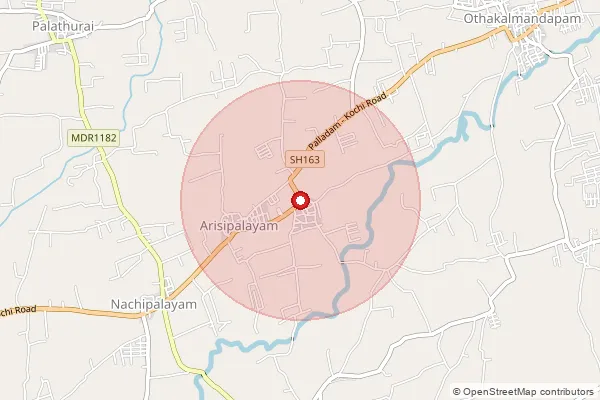 Map showing approximate area covered by Pincode 641032 — Elur Bo, Coimbatore